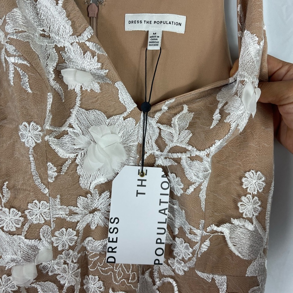 Dress The Population - Sidney Dress - White/Nude color - Picture 8 of 11